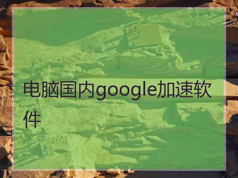 电脑国内google加速软件