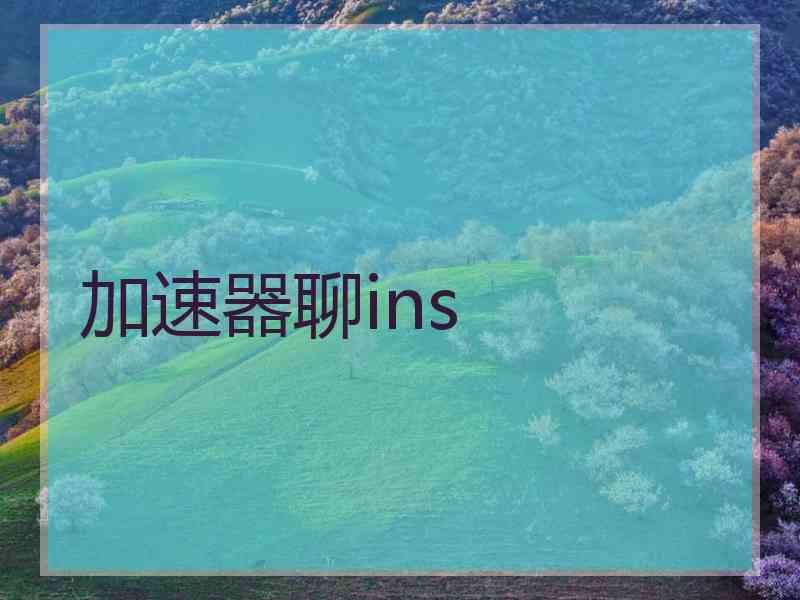 加速器聊ins