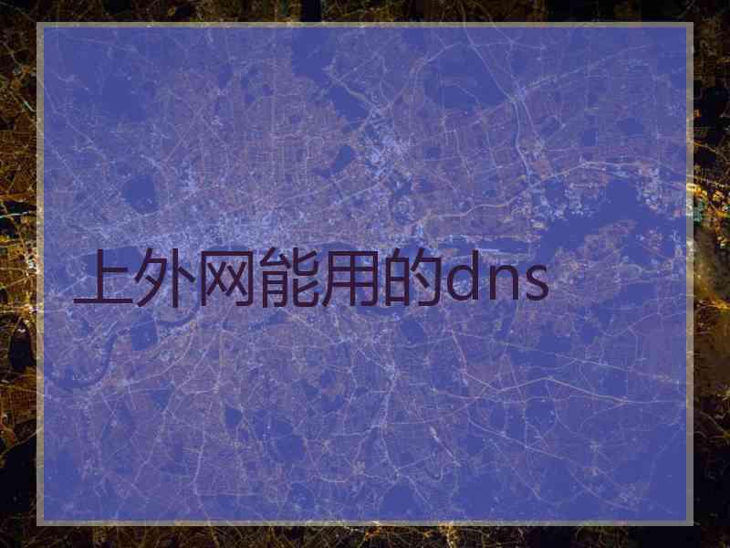 上外网能用的dns