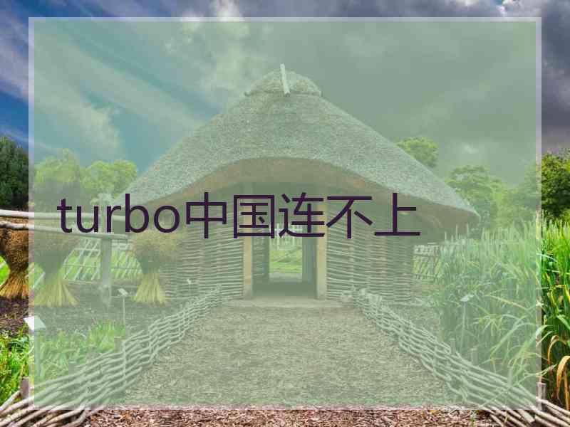 turbo中国连不上