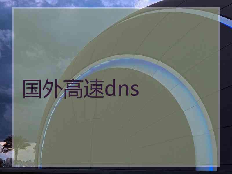 国外高速dns