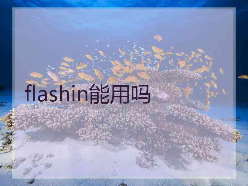 flashin能用吗