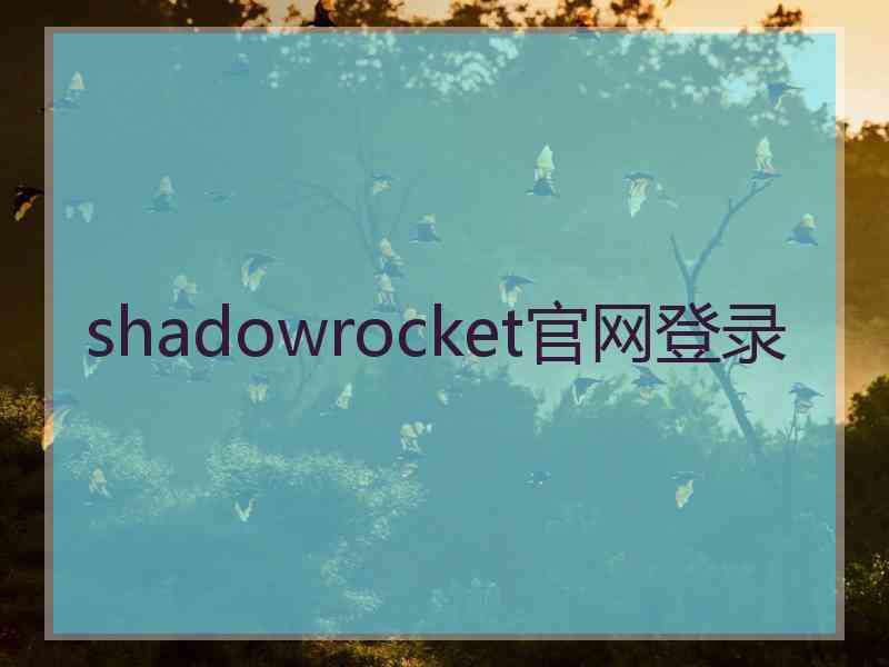 shadowrocket官网登录