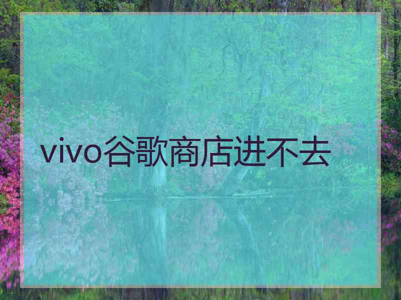 vivo谷歌商店进不去