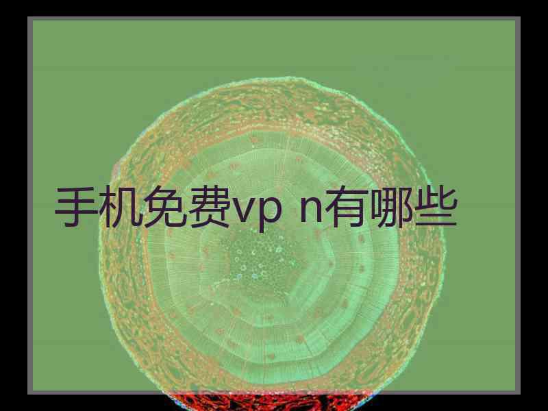 手机免费vp n有哪些