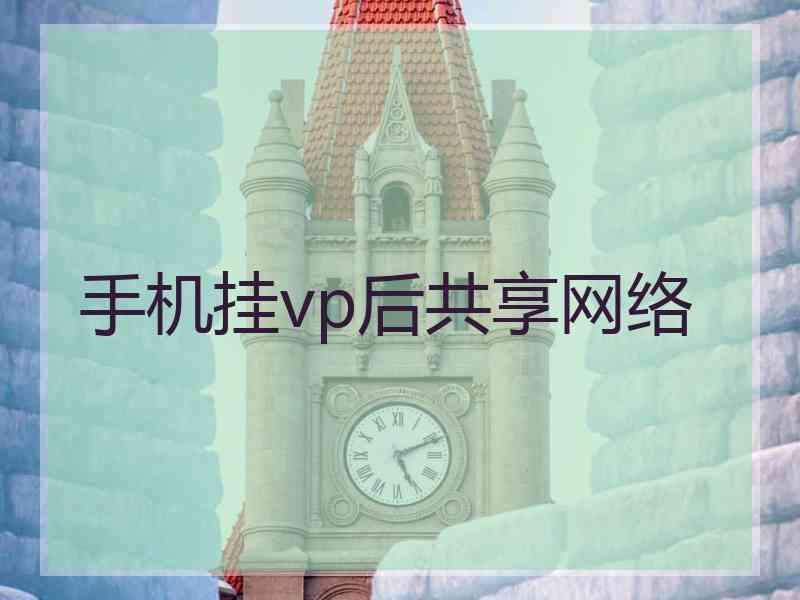 手机挂vp后共享网络