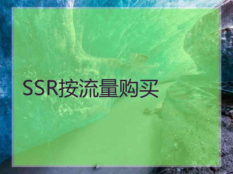 SSR按流量购买