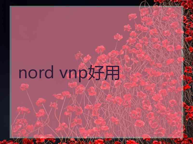 nord vnp好用