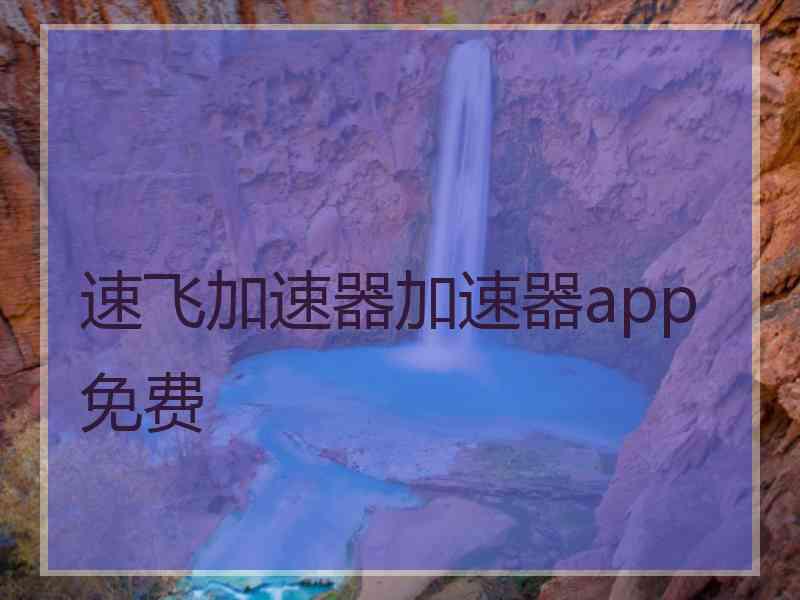 速飞加速器加速器app免费