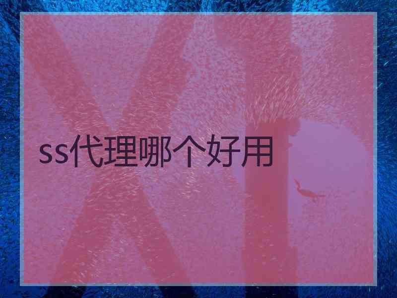 ss代理哪个好用