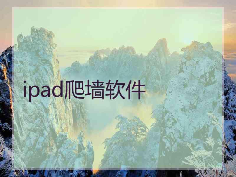 ipad爬墙软件