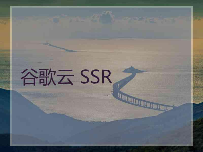 谷歌云 SSR