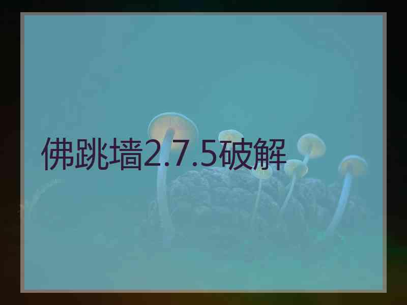 佛跳墙2.7.5破解