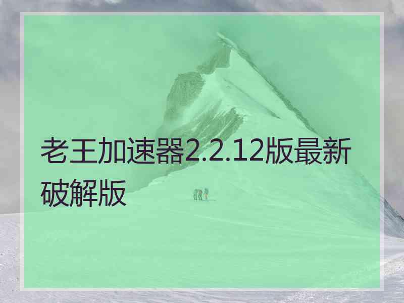 老王加速器2.2.12版最新破解版