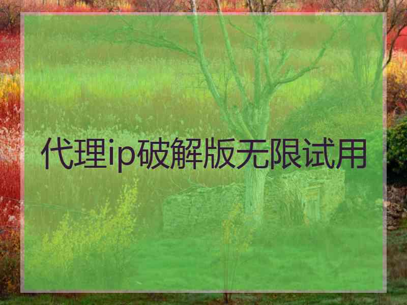 代理ip破解版无限试用