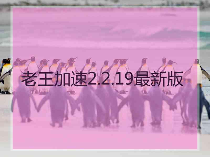 老王加速2.2.19最新版