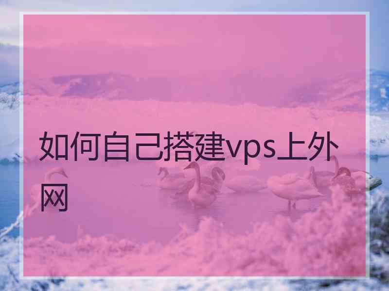 如何自己搭建vps上外网