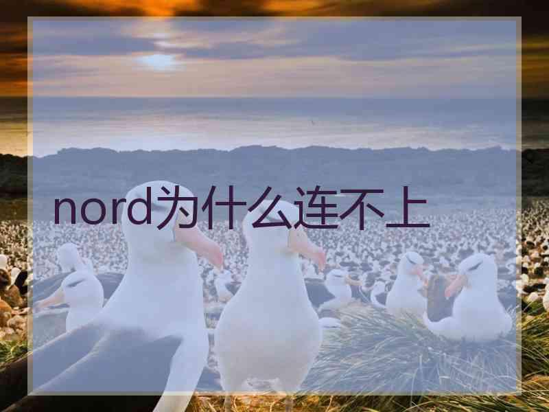 nord为什么连不上