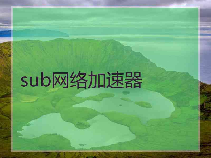 sub网络加速器