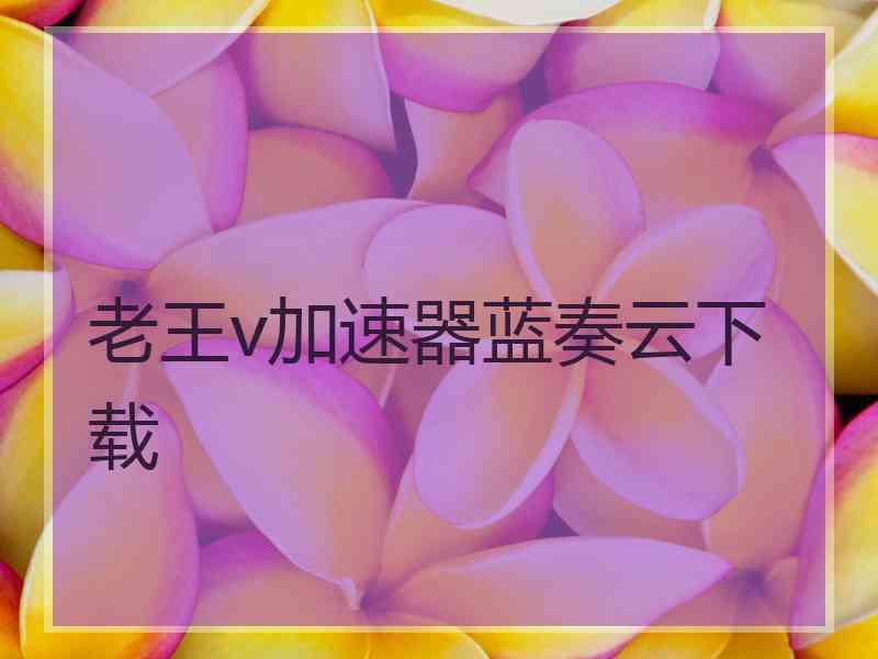 老王v加速器蓝奏云下载