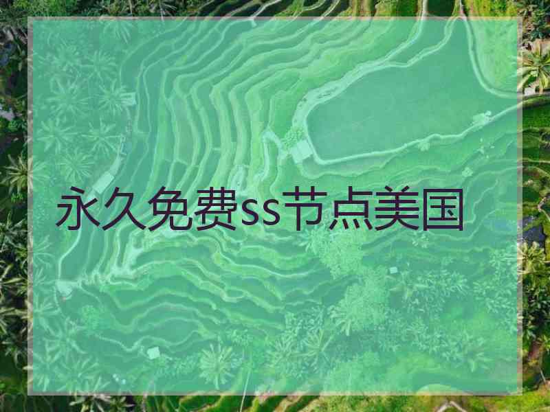 永久免费ss节点美国