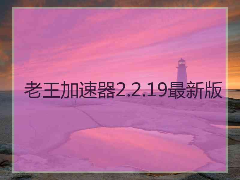 老王加速器2.2.19最新版