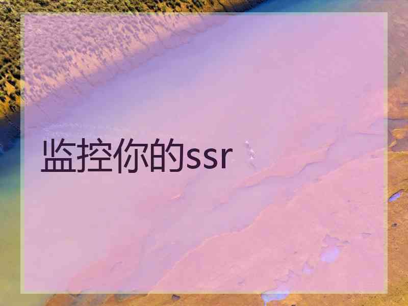 监控你的ssr