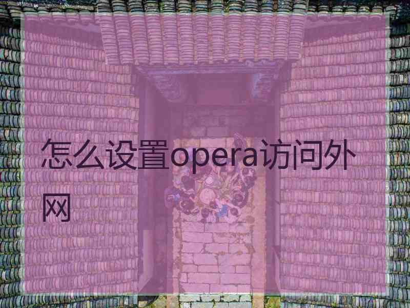 怎么设置opera访问外网