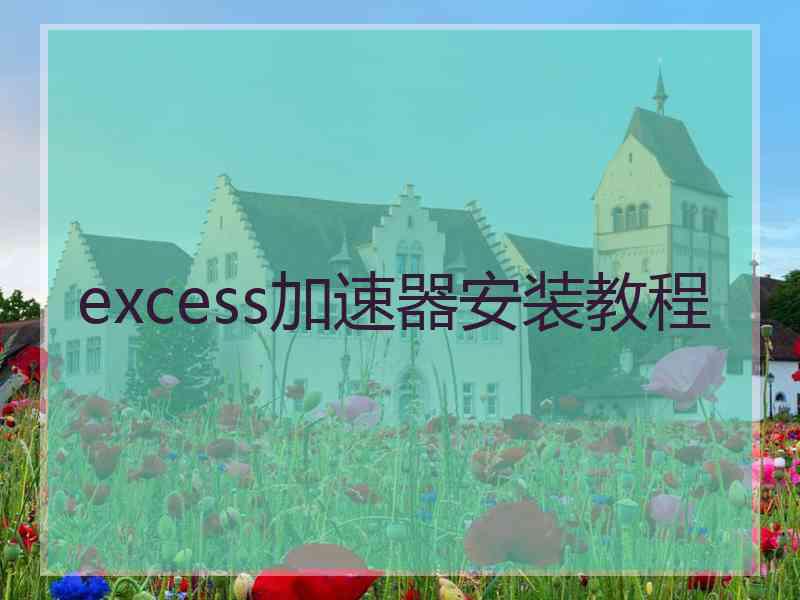 excess加速器安装教程