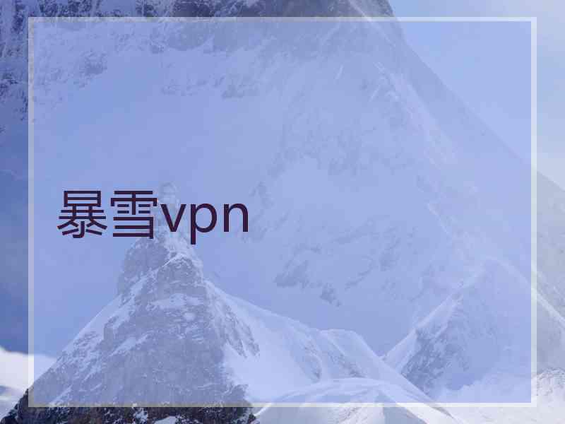 暴雪vpn