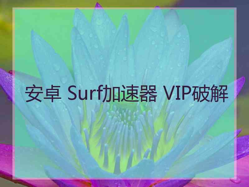 安卓 Surf加速器 VIP破解