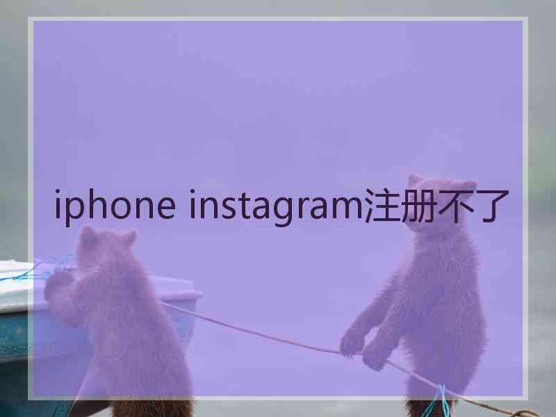 iphone instagram注册不了