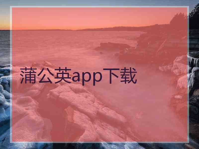 蒲公英app下载