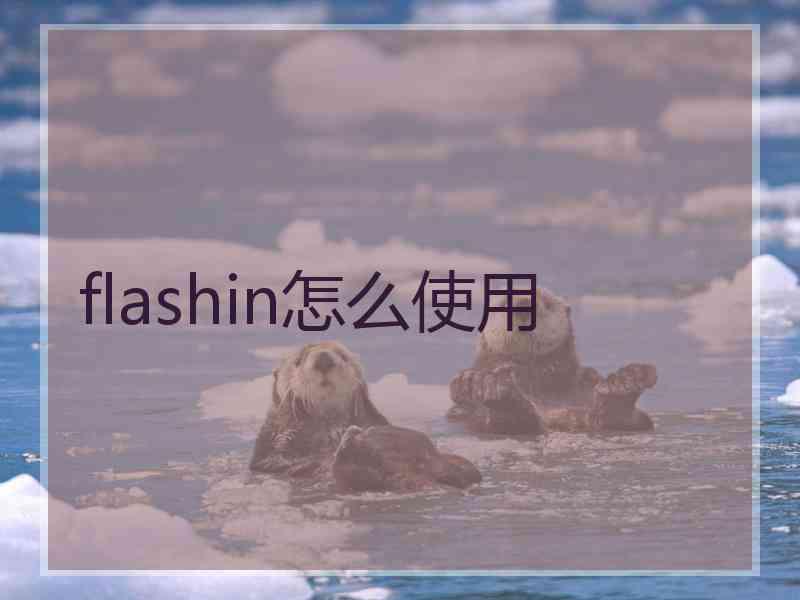 flashin怎么使用