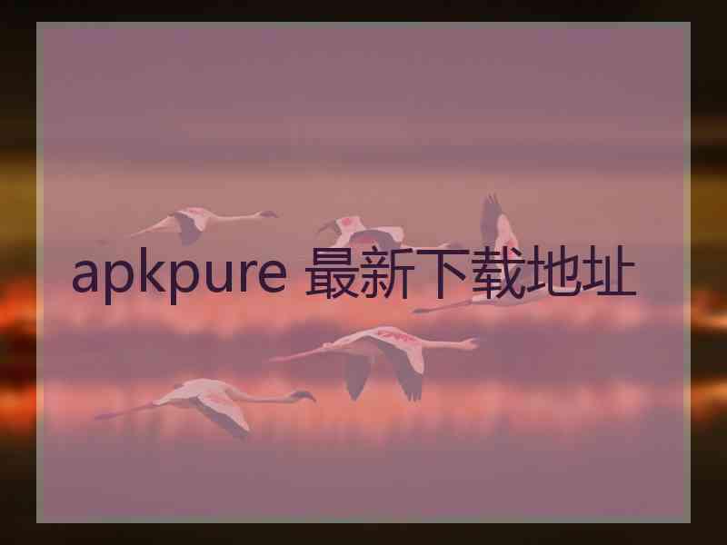 apkpure 最新下载地址