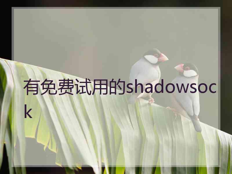 有免费试用的shadowsock