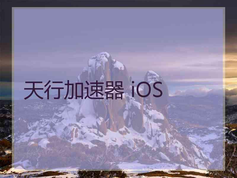 天行加速器 iOS