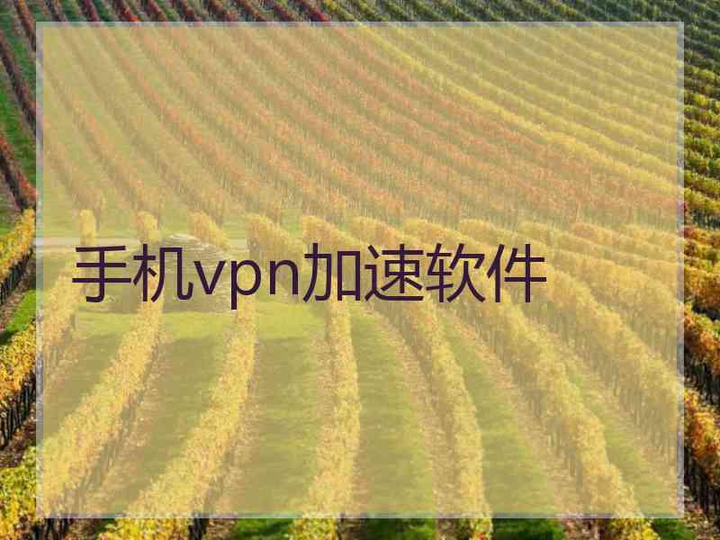 手机vpn加速软件