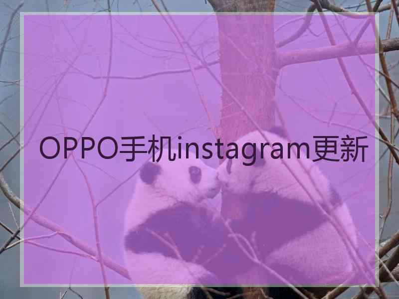 OPPO手机instagram更新