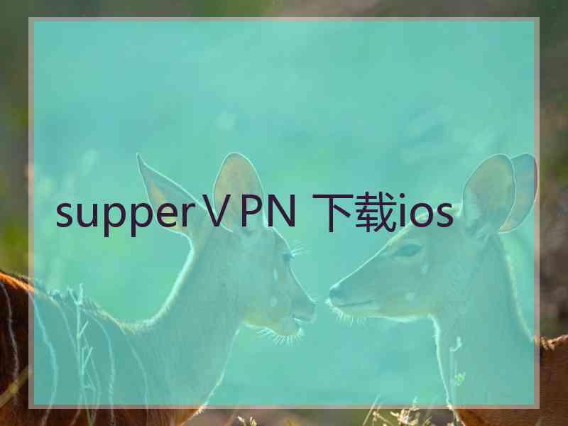 supperⅤPN 下载ios