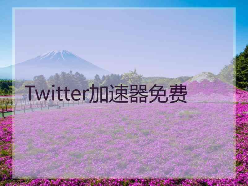 Twitter加速器免费