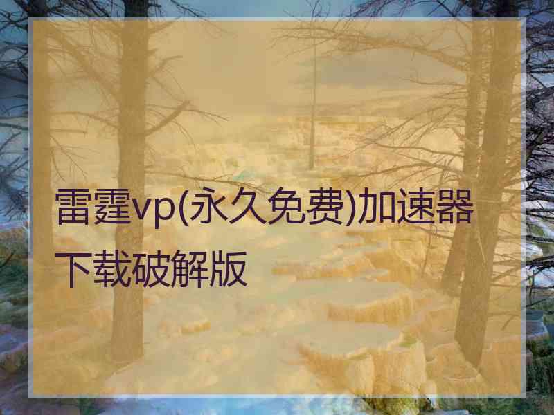 雷霆vp(永久免费)加速器下载破解版