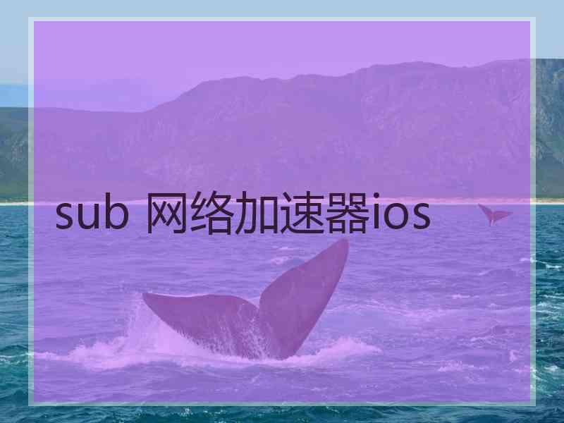 sub 网络加速器ios