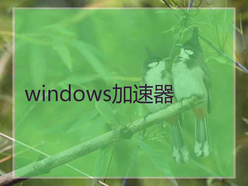 windows加速器