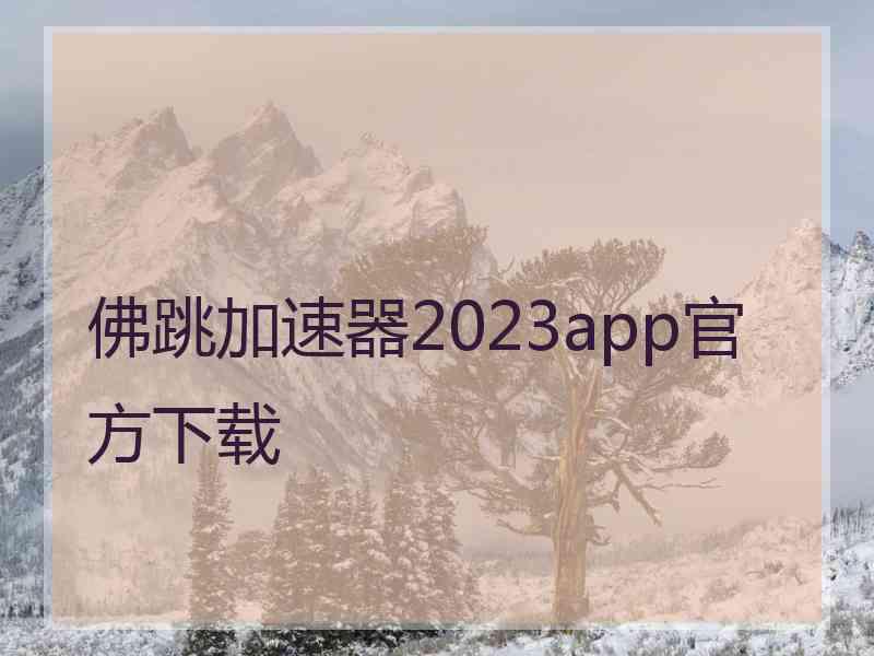 佛跳加速器2023app官方下载