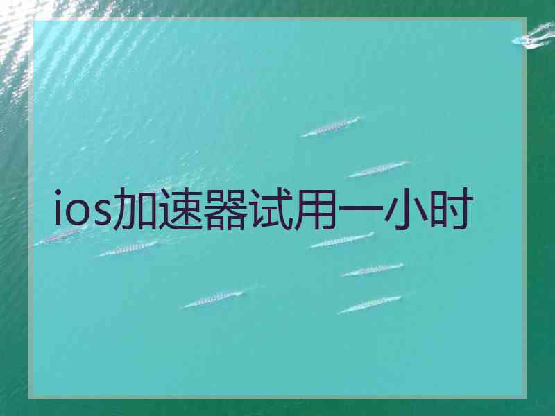 ios加速器试用一小时