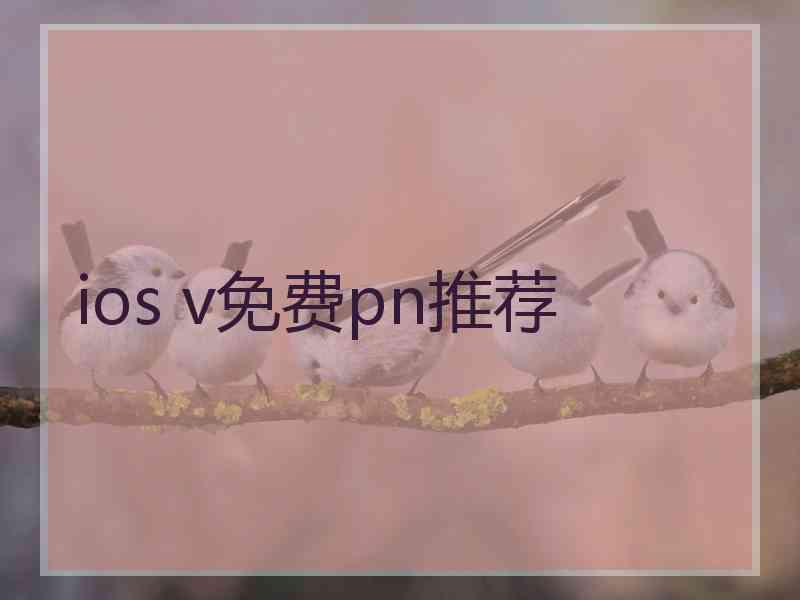 ios v免费pn推荐