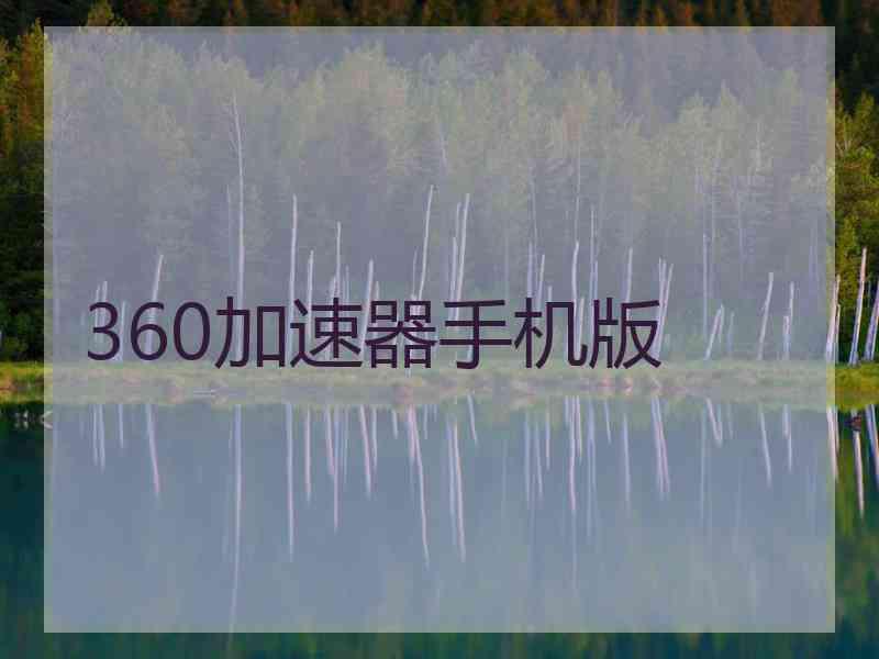 360加速器手机版