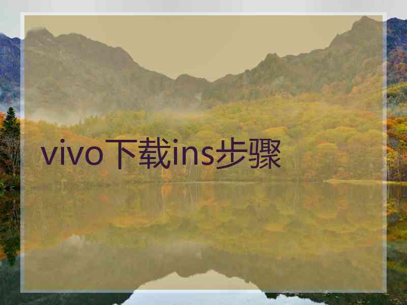 vivo下载ins步骤