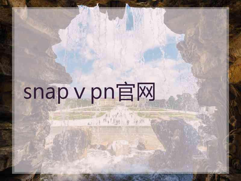 snapⅴpn官网